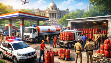 उत्तर प्रदेश सरकार ने पेट्रोल, डीजल और एलपीजी की निर्बाध आपूर्ति सुनिश्चित करने के लिए प्रदेशभर में कड़ी निगरानी और छापेमारी अभियान शुरू किया है। 1,483 स्थानों पर निरीक्षण में 24 एफआईआर दर्ज हुईं और 6 लोगों को गिरफ्तार किया गया। सरकार ने उपभोक्ताओं को समय पर एलपीजी रिफिल उपलब्ध कराने और कालाबाजारी रोकने के लिए 24 घंटे कंट्रोल रूम भी सक्रिय किए हैं।