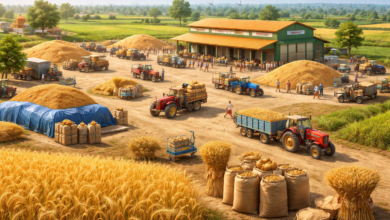 उत्तर प्रदेश में रबी विपणन वर्ष 2026-27 के तहत गेहूं खरीद 30 मार्च से शुरू होकर 15 जून तक चलेगी। MSP ₹2585 प्रति कुंतल तय किया गया है। अब तक 2.24 लाख किसान पंजीकरण करा चुके हैं और 3574 क्रय केंद्र स्थापित हो चुके हैं। सरकार ने पारदर्शी खरीद और 48 घंटे में भुगतान के निर्देश दिए हैं।