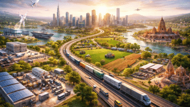 लखनऊ में योगी सरकार ने प्रदेश को एक ट्रिलियन डॉलर अर्थव्यवस्था बनाने की दिशा में पांच प्रमुख स्तंभों—मैन्युफैक्चरिंग, वैल्यू चेन एफिशिएंसी, टेक इनेबल्ड ग्रोथ, निवेश और संतुलित क्षेत्रीय विकास—को स्पष्ट किया है। डिफेंस कॉरिडोर, औद्योगिक क्लस्टर, आईटी पार्क और लॉजिस्टिक्स परियोजनाओं के माध्यम से उत्पादन, निर्यात और रोजगार सृजन को गति दी जा रही है। कृषि, पर्यटन और डिजिटल इकोसिस्टम को भी विकास का इंजन बनाकर ग्रामीण और शहरी अर्थव्यवस्था को मजबूती देने की रणनीति पर कार्य हो रहा है।