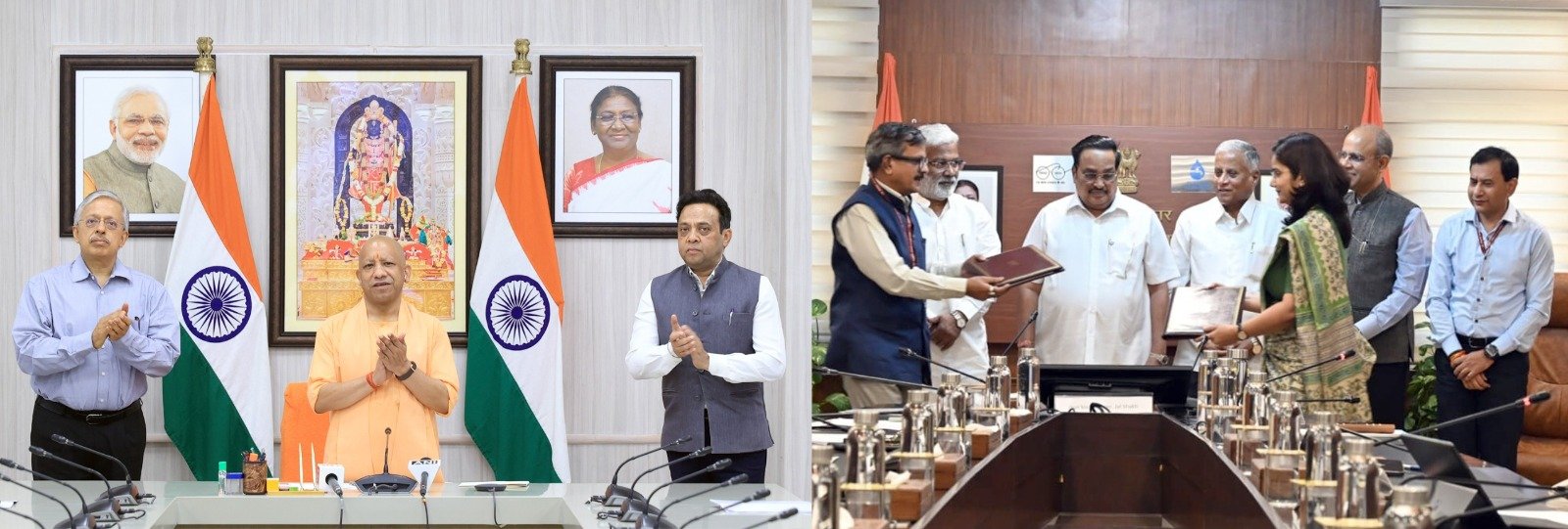 उत्तर प्रदेश में जल जीवन मिशन 2.0 के तहत केंद्र और राज्य सरकार के बीच एमओयू साइन हुआ। मुख्यमंत्री योगी आदित्यनाथ ने इसे ‘हर घर नल से जल’ अभियान को तेज़ करने वाला कदम बताया। इस पहल से ग्रामीण क्षेत्रों में शुद्ध पेयजल, बेहतर स्वास्थ्य और जीवन स्तर में सुधार की उम्मीद है, साथ ही पारदर्शिता और जवाबदेही भी मजबूत होगी।