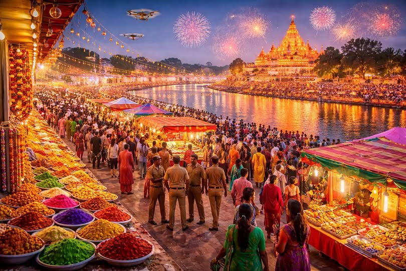 लखनऊ में योगी आदित्यनाथ के नेतृत्व में उत्तर प्रदेश में पर्व-त्योहार अब सांस्कृतिक उत्सव के साथ आर्थिक शक्ति का माध्यम बन गए हैं। बेहतर कानून-व्यवस्था, ड्रोन निगरानी और संगठित प्रबंधन से बाजारों में 30-50% तक अधिक फुटफॉल दर्ज हुआ है। अयोध्या, वाराणसी और मथुरा जैसे शहरों में पर्यटन, होटल और सेवा क्षेत्र को बड़ा लाभ मिला है, जिससे फेस्टिवल इकॉनमी को मजबूती मिली है।