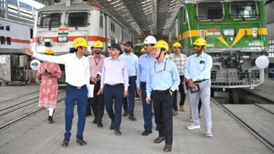 Banaras Locomotive Works visit, CLW GM Mohit Chandra visit BLW, BLW Varanasi inspection, Indian Railways locomotive production, Railway Board PED Pankaj Sharma, BLW workshop inspection, locomotive manufacturing India, BLW Varanasi news