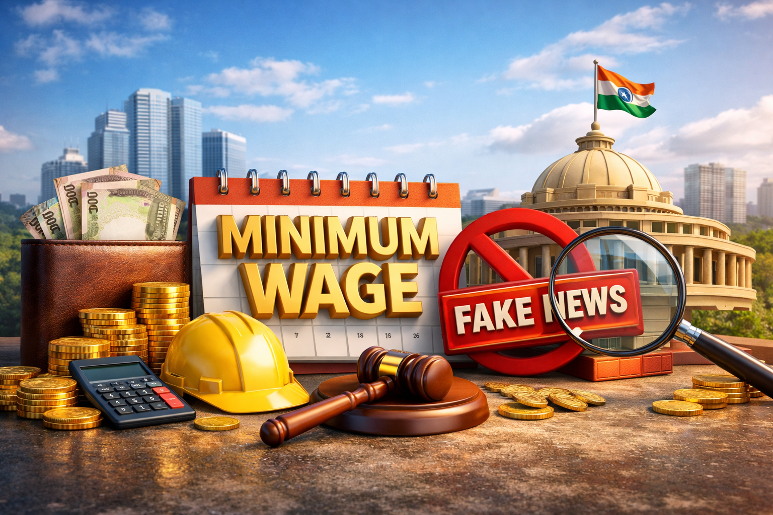 सोशल मीडिया पर श्रमिकों का न्यूनतम वेतन ₹20,000 तय होने की खबर को उत्तर प्रदेश सरकार ने भ्रामक बताया है। सरकार ने स्पष्ट किया कि नई श्रम संहिता के तहत फ्लोर वेज तय करने की प्रक्रिया जारी है। फिलहाल राज्य में पूर्व निर्धारित वेतन दरें ही लागू हैं और किसी भी नई घोषणा की पुष्टि आधिकारिक स्रोतों से ही करें।