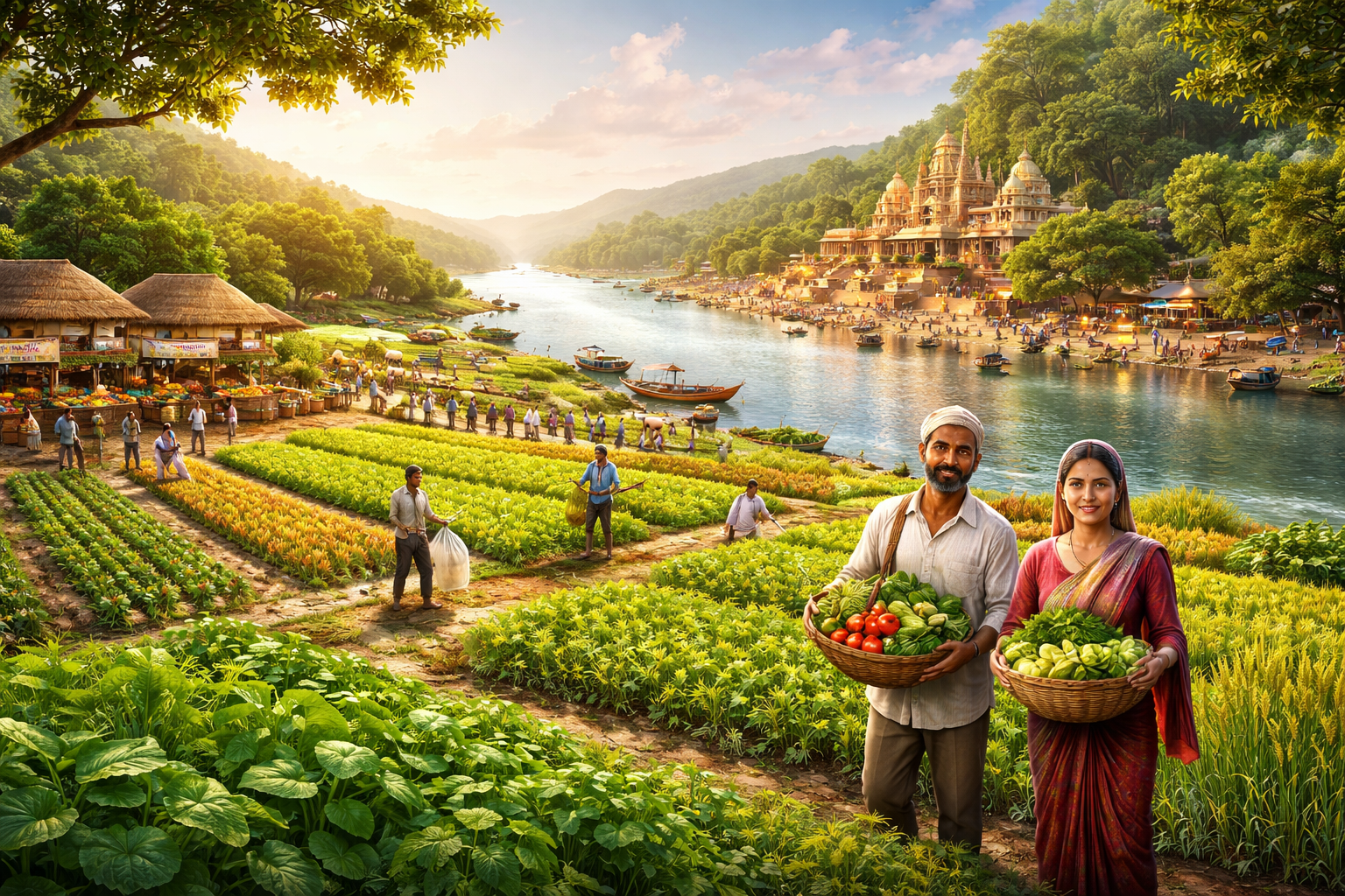 उत्तर प्रदेश में गंगा तटवर्ती 26 जिलों में नमामि गंगे योजना के तहत जैविक खेती को बढ़ावा मिला है। 3,370 ऑर्गेनिक क्लस्टर से जुड़े 90 हजार किसान परिवार आत्मनिर्भर बने हैं। रसायन-मुक्त खेती से लागत घटी, आय बढ़ी और पर्यावरण संरक्षण को भी मजबूती मिली, जिससे प्रदेश में समृद्धि की नई धारा बह रही है।