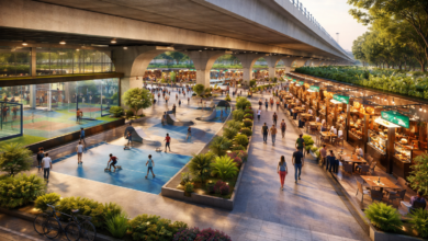 वाराणसी के तरना क्षेत्र में फ्लाईओवर के नीचे आधुनिक गेमिंग और वेंडिंग जोन विकसित किया जाएगा। इस योजना में बैडमिंटन, पिकल बॉल, स्केटिंग जैसी खेल सुविधाएं और स्ट्रीट वेंडर्स के लिए स्थान उपलब्ध होगा। साथ ही पार्किंग व्यवस्था भी बनाई जाएगी। यह पहल शहरी संसाधनों के बेहतर उपयोग, रोजगार सृजन और शहर के सौंदर्यीकरण को बढ़ावा देगी।