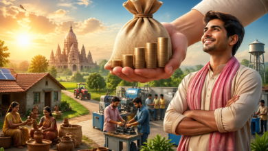 मुख्यमंत्री योगी आदित्यनाथ के नेतृत्व में उत्तर प्रदेश सरकार ने ग्रामीण युवाओं को स्वरोजगार से जोड़ने के लिए ग्रामोद्योग रोजगार योजना 2026-27 की शुरुआत की है। लखनऊ में 12 इकाइयों का लक्ष्य निर्धारित किया गया है, जिसमें युवाओं को 10 लाख रुपये तक का ब्याज अनुदान युक्त ऋण उपलब्ध कराया जाएगा। सामान्य वर्ग को 4% ब्याज देना होगा, जबकि आरक्षित वर्ग को पूर्ण ब्याज छूट मिलेगी। ऑनलाइन आवेदन प्रक्रिया पारदर्शी है, जिससे गांवों में उद्योग स्थापित कर रोजगार के नए अवसर सृजित होंगे।