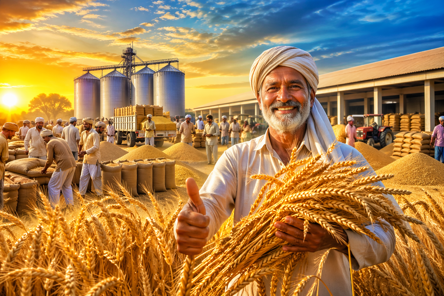 लखनऊ में किसानों को बड़ी राहत देते हुए सरकार ने बेमौसम बारिश से प्रभावित गेहूं की MSP पर खरीद का फैसला किया है। अब 70% तक चमकविहीन और 20% तक सिकुड़ा गेहूं बिना कटौती खरीदा जाएगा। बिना सत्यापन वाले किसानों से भी खरीद होगी और प्रक्रिया 15 जून तक जारी रहेगी।