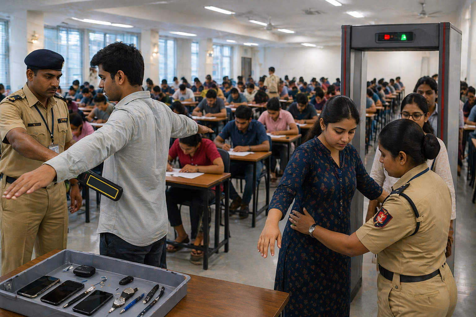 उत्तर प्रदेश में होमगार्ड भर्ती परीक्षा 2025 को नकलविहीन और पारदर्शी बनाने के लिए व्यापक सुरक्षा व्यवस्था लागू की गई है। 41,424 पदों के लिए 25 लाख से अधिक अभ्यर्थी परीक्षा देंगे। डबल लॉक सिस्टम, सीसीटीवी निगरानी, आधार आधारित ई-केवाईसी और बायोमेट्रिक सत्यापन जैसी व्यवस्थाओं से परीक्षा की शुचिता सुनिश्चित की जाएगी।