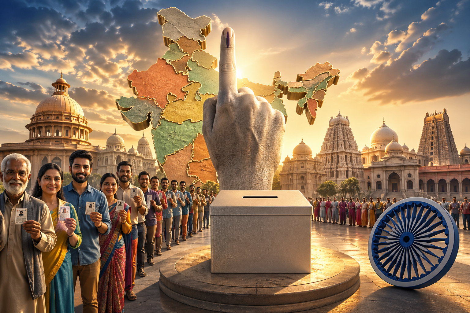 पश्चिम बंगाल, तमिलनाडु, केरल, असम और पुड्डुचेरी में विधानसभा चुनाव सफलतापूर्वक संपन्न हो गए। रिकॉर्ड मतदान के साथ मतदाताओं ने लोकतंत्र में अपनी भागीदारी दर्ज कराई। पश्चिम बंगाल में दो चरणों में 92.47 प्रतिशत और तमिलनाडु में 84.93 प्रतिशत मतदान हुआ। असम, केरल और पुड्डुचेरी में भी उत्साहजनक मतदान देखने को मिला। सभी राज्यों में मुख्य मुकाबला सत्तारूढ़ और विपक्षी दलों के बीच रहा। चुनाव परिणाम 4 मई को घोषित किए जाएंगे।