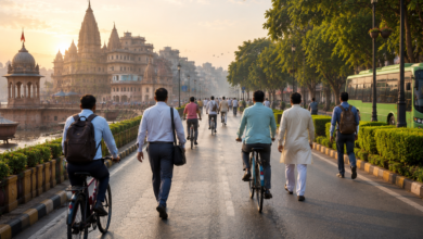 वाराणसी नगर निगम ने ईंधन बचत और पर्यावरण संरक्षण के लिए हर शनिवार ‘नो फ्यूल डे’ मनाने का निर्णय लिया है। महापौर अशोक कुमार तिवारी और पार्षद अब शनिवार को पेट्रोल-डीजल वाहनों का उपयोग नहीं करेंगे। जनप्रतिनिधि पैदल, साइकिल, पब्लिक ट्रांसपोर्ट और इलेक्ट्रिक वाहनों से निगम कार्यालय पहुंचेंगे। यह पहल प्रधानमंत्री के ईंधन बचत आह्वान से प्रेरित बताई गई है।