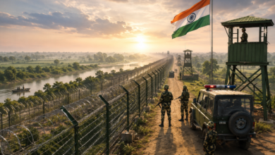 पश्चिम बंगाल सरकार ने अंतरराष्ट्रीय सीमा पर सुरक्षा व्यवस्था मजबूत करने के लिए बीएसएफ को 142.79 एकड़ जमीन सौंपी है। यह भूमि उत्तर और दक्षिण बंगाल के नौ सीमावर्ती जिलों में सीमा चौकियों और कांटेदार तार की बाड़ के निर्माण हेतु दी गई है। सरकार का कहना है कि इससे घुसपैठ, तस्करी और सीमा पार अपराधों पर नियंत्रण में मदद मिलेगी। लंबे समय से लंबित सुरक्षा परियोजनाओं को गति देने के लिए जिला प्रशासन को भूमि विवाद जल्द सुलझाने के निर्देश भी दिए गए हैं।