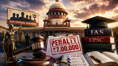 केंद्रीय उपभोक्ता संरक्षण प्राधिकरण (CCPA) ने UPSC सिविल सेवा परीक्षा 2023 के परिणामों से जुड़े भ्रामक विज्ञापनों के मामले में वाजीराम एंड रवि IAS स्टडी सेंटर पर 7 लाख रुपये का जुर्माना लगाया है। जांच में पाया गया कि संस्थान ने सफल अभ्यर्थियों द्वारा किए गए वास्तविक पाठ्यक्रमों की जानकारी छिपाकर भ्रामक दावे किए। CCPA ने कहा कि छात्रों और अभिभावकों को सही जानकारी प्राप्त करने का अधिकार है तथा कोचिंग संस्थानों को विज्ञापनों में पूर्ण पारदर्शिता रखनी चाहिए।