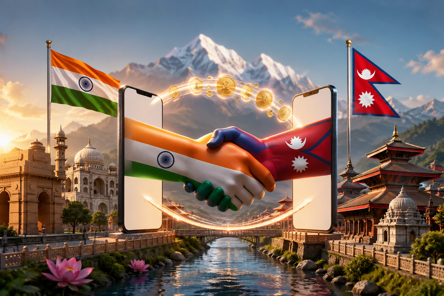 भारत और नेपाल ने डिजिटल वित्तीय सहयोग को नई ऊंचाई देते हुए UPI-NPI आधारित सीमा-पार धन प्रेषण सेवा शुरू कर दी है। अब दोनों देशों के नागरिक मोबाइल बैंकिंग ऐप और डिजिटल वॉलेट के माध्यम से सुरक्षित, तेज और निर्बाध तरीके से धन भेज और प्राप्त कर सकेंगे। यह व्यवस्था NPCI इंटरनेशनल और नेपाल क्लियरिंग हाउस लिमिटेड के सहयोग से विकसित की गई है। इस पहल से वित्तीय समावेशन बढ़ेगा तथा भारत-नेपाल के आर्थिक और सामाजिक संबंध और मजबूत होंगे।