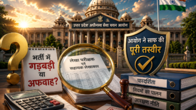 लखनऊ में यूपीएसएसएससी ने लेखा परीक्षक एवं सहायक लेखाकार के 1829 पदों की भर्ती में आरक्षण नियमों के उल्लंघन के आरोपों को खारिज कर दिया है। आयोग ने कहा कि सभी पदों का विज्ञापन संबंधित विभागों से प्राप्त अधियाचन और आरक्षण संबंधी पुष्टि के आधार पर जारी किया गया है। अभ्यर्थियों से केवल आधिकारिक सूचनाओं पर भरोसा करने की अपील की गई है।
