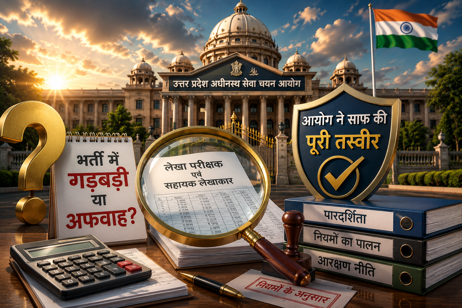 लखनऊ में यूपीएसएसएससी ने लेखा परीक्षक एवं सहायक लेखाकार के 1829 पदों की भर्ती में आरक्षण नियमों के उल्लंघन के आरोपों को खारिज कर दिया है। आयोग ने कहा कि सभी पदों का विज्ञापन संबंधित विभागों से प्राप्त अधियाचन और आरक्षण संबंधी पुष्टि के आधार पर जारी किया गया है। अभ्यर्थियों से केवल आधिकारिक सूचनाओं पर भरोसा करने की अपील की गई है।