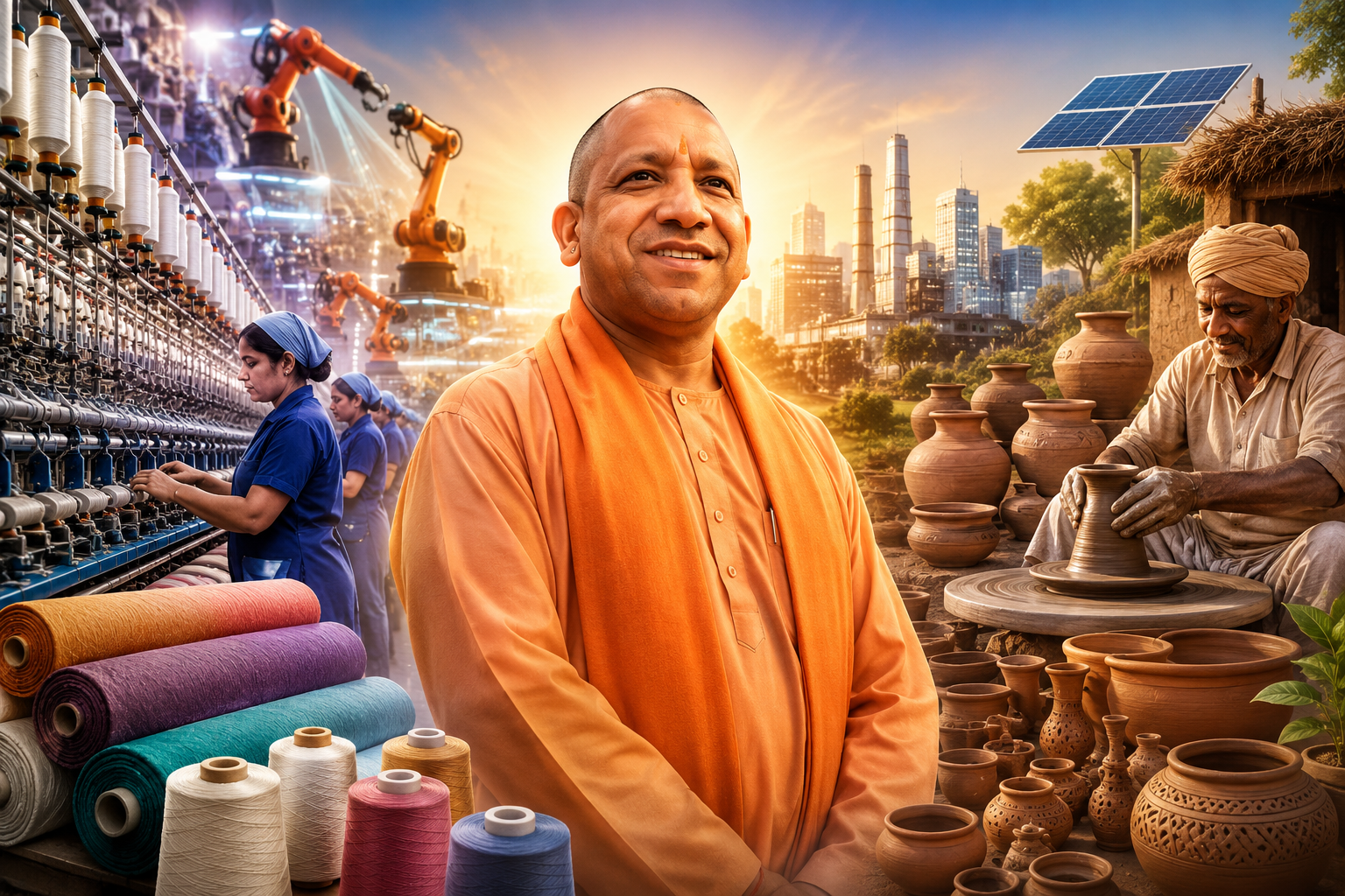 मुख्यमंत्री योगी आदित्यनाथ ने वस्त्र एवं परिधान क्षेत्र की बढ़ती जरूरतों को देखते हुए व्यापक कौशल विकास कार्ययोजना तैयार करने के निर्देश दिए हैं। उन्होंने प्रशिक्षण को रोजगार से जोड़ने पर जोर देते हुए आधुनिक तकनीक, ऑटोमेशन और टेक्निकल टेक्सटाइल्स के अनुरूप युवाओं को प्रशिक्षित करने की बात कही। साथ ही माटीकला क्षेत्र के विकास, कारीगरों को आधुनिक संसाधन उपलब्ध कराने तथा उत्पादों को ई-कॉमर्स और अंतरराष्ट्रीय बाजार से जोड़कर रोजगार और आय बढ़ाने की दिशा में प्रभावी कदम उठाने के निर्देश दिए।