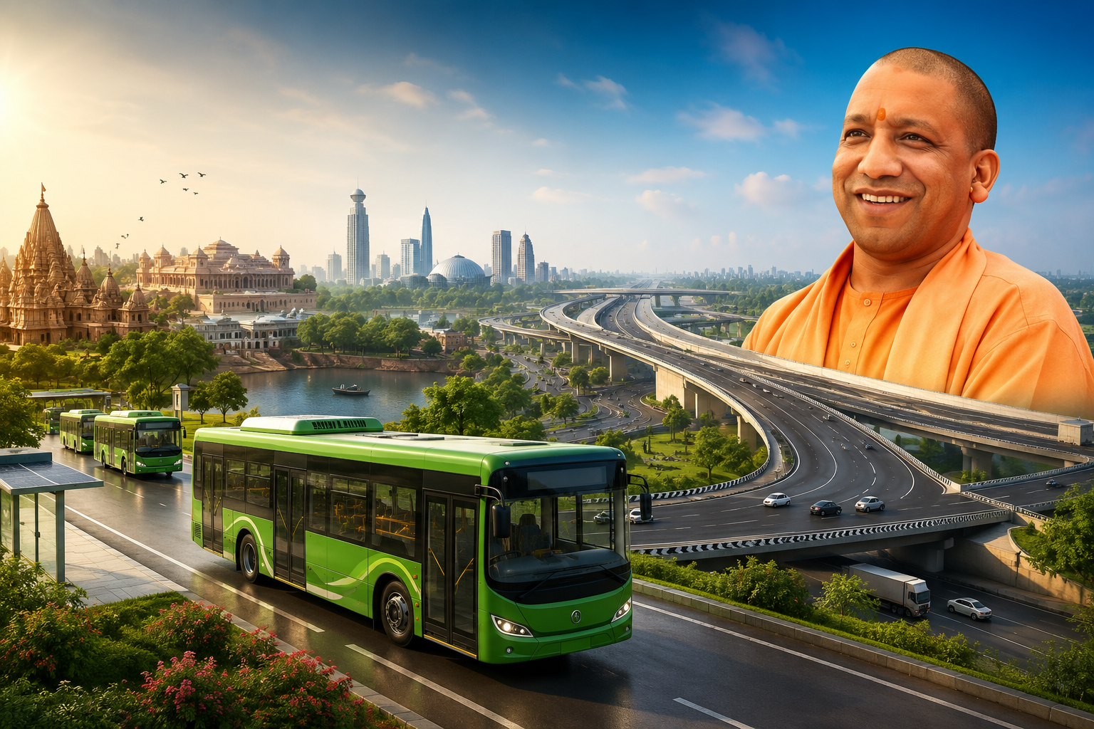 उत्तर प्रदेश मंत्रिमंडल ने मुख्यमंत्री योगी आदित्यनाथ की अध्यक्षता में कई महत्वपूर्ण प्रस्तावों को मंजूरी दी। कैबिनेट ने 250 नई इलेक्ट्रिक बसों की खरीद, चार प्रमुख एक्सप्रेसवे परियोजनाओं, राज्य विश्वविद्यालयों में भारतीय ज्ञान परंपरा संवर्धन शोधपीठ की स्थापना, आउटसोर्स सेवा निगम को 20 करोड़ रुपये का ब्याजमुक्त ऋण तथा अग्निशमन विभाग के लिए आधुनिक वाटर एवं फोम टेंडरों की खरीद को स्वीकृति दी। इन निर्णयों से परिवहन, शिक्षा, रोजगार, औद्योगिक विकास, पर्यावरण संरक्षण और आधारभूत संरचना को नई गति मिलने की उम्मीद है।