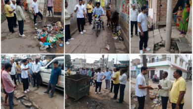 निरीक्षण के दौरान नगर आयुक्त को जगह-जगह मिला कूड़े का अंबार और नालों पर पक्का कब्जा