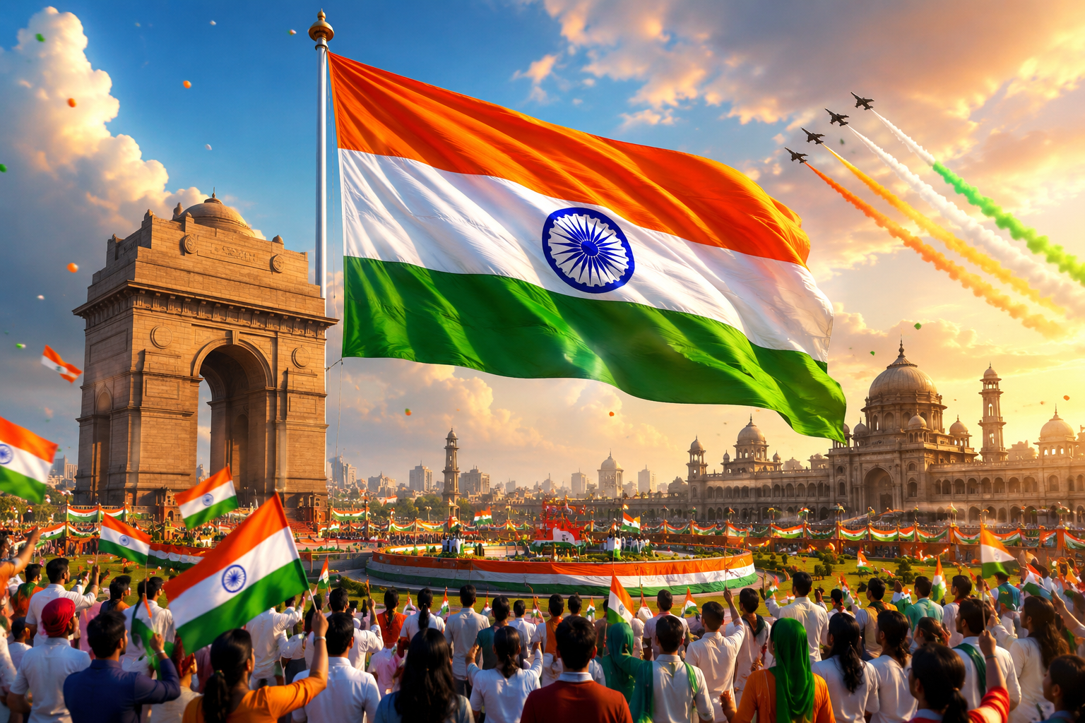 उत्तर प्रदेश सरकार 'हर घर तिरंगा' अभियान 2026 के तहत 5 करोड़ घरों में तिरंगा फहराएगी। सभी 75 जिलों में तिरंगा कॉन्सर्ट, तिरंगा मेला, देशभक्ति सांस्कृतिक कार्यक्रम और शहीद परिवारों का सम्मान किया जाएगा। मुख्यमंत्री योगी आदित्यनाथ ने जनभागीदारी के साथ अभियान को भव्य रूप से आयोजित करने के निर्देश दिए हैं।