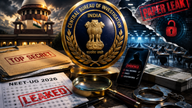 पुणे में NEET-UG 2026 पेपर लीक मामले की जांच में CBI ने राष्ट्रीय परीक्षा एजेंसी (NTA) की सुरक्षा व्यवस्था में गंभीर खामियों का दावा किया है। विशेष अदालत में 13 आरोपियों के खिलाफ 94 पन्नों का आरोपपत्र दाखिल किया गया है। जांच एजेंसी ने तीन विषय विशेषज्ञों सहित कई लोगों पर प्रश्नपत्र तक कथित पहुंच और लीक में भूमिका का आरोप लगाया है। बायोमेट्रिक डेटा, कॉल रिकॉर्ड और लोकेशन विश्लेषण के आधार पर जांच आगे बढ़ाई गई।
