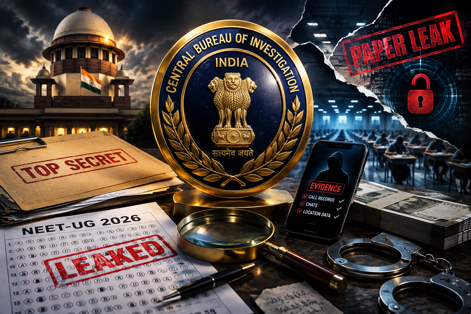 पुणे में NEET-UG 2026 पेपर लीक मामले की जांच में CBI ने राष्ट्रीय परीक्षा एजेंसी (NTA) की सुरक्षा व्यवस्था में गंभीर खामियों का दावा किया है। विशेष अदालत में 13 आरोपियों के खिलाफ 94 पन्नों का आरोपपत्र दाखिल किया गया है। जांच एजेंसी ने तीन विषय विशेषज्ञों सहित कई लोगों पर प्रश्नपत्र तक कथित पहुंच और लीक में भूमिका का आरोप लगाया है। बायोमेट्रिक डेटा, कॉल रिकॉर्ड और लोकेशन विश्लेषण के आधार पर जांच आगे बढ़ाई गई।