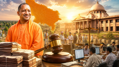 उत्तर प्रदेश में मुख्यमंत्री योगी आदित्यनाथ के नेतृत्व में राजस्व न्यायालयों में लंबित वादों के त्वरित निस्तारण की प्रक्रिया तेज हुई है। धारा-24 के 39,645, धारा-34 के 10.96 लाख से अधिक और धारा-80 के 49,855 मामलों का निस्तारण किया गया। 45 दिन से अधिक पुराने नामांतरण वादों के लिए चले विशेष अभियान में 2,21,667 मामलों का समाधान हुआ। सरकार का फोकस पुराने मामलों के शीघ्र निस्तारण, समयबद्ध न्याय, पारदर्शिता और आमजन को सुगम राजस्व व्यवस्था उपलब्ध कराने पर है।