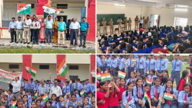 हर घर तिरंगा अभियान में फेस पेंटिंग, बालिका सुरक्षा को लेकर छात्राओं को दी अहम जानकारी