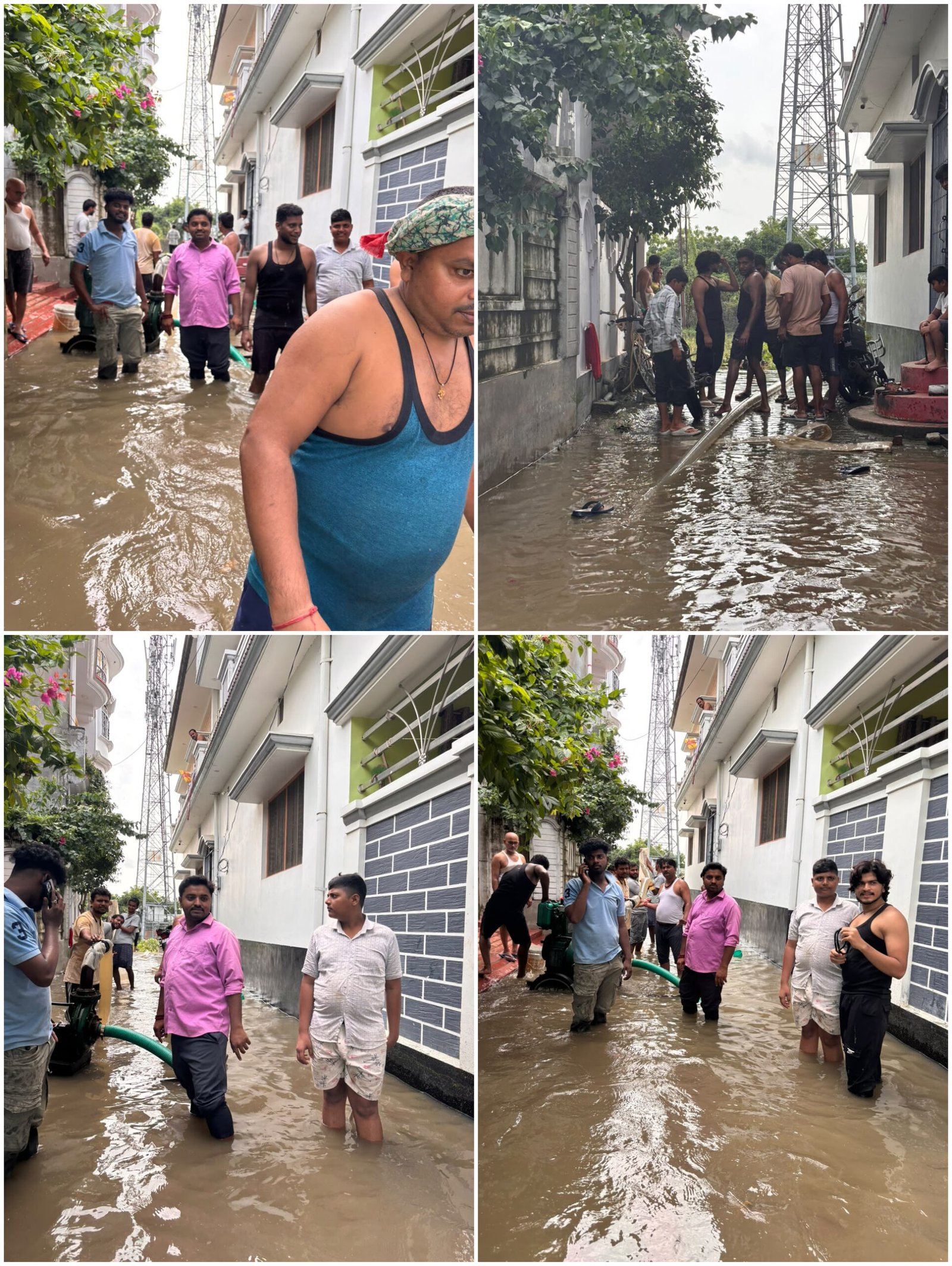देवरिया के भलुअनी नगर पंचायत के वार्ड नंबर 12 जय प्रकाश नगर में भारी बारिश के बाद जलभराव की समस्या गंभीर हो गई। कालोनी में पानी जमा होने से लोगों का आवागमन प्रभावित हुआ और कई घरों में गंदा पानी पहुंचने की स्थिति बनी। जलनिकासी की समस्या से परेशान वार्डवासियों ने रविवार को स्वयं पंपिंग सेट मशीन लगाकर पानी बाहर निकाला। स्थानीय लोगों ने नगर पंचायत से नालियों की सफाई और स्थायी जलनिकासी व्यवस्था कराने की मांग की है। लाइब्रेरी आने वाले छात्र-छात्राओं को भी परेशानी हो रही है।
