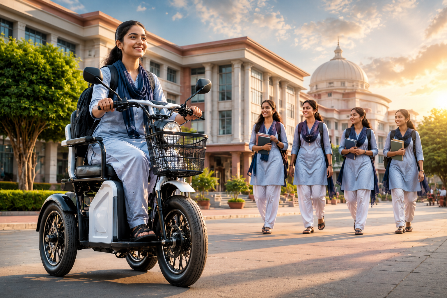 योगी सरकार ने दिव्यांग छात्राओं की शिक्षा और आवागमन को सुगम बनाने के लिए बैटरी चालित ई-ट्राइसाइकिल वितरण योजना का विस्तार किया है। वित्तीय वर्ष 2026-27 में 40 प्रतिशत या अधिक दिव्यांगता वाली, 16 वर्ष या उससे अधिक आयु की पात्र अध्ययनरत छात्राओं को निशुल्क ई-ट्राइसाइकिल दी जाएगी। प्रदेश की सभी 403 विधानसभा सीटों से 20-20 छात्राओं का चयन कर कुल 8,060 ई-ट्राइसाइकिल वितरित करने का लक्ष्य है।