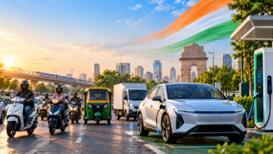 भारत में इलेक्ट्रिक वाहनों की बिक्री ने अगस्त में नया रिकॉर्ड बनाया। फाडा की रिपोर्ट के अनुसार, अगस्त 2026 में ईवी बिक्री 52.9 प्रतिशत बढ़कर 2,98,448 इकाई पहुंच गई। इलेक्ट्रिक यात्री वाहन, दोपहिया, तिपहिया और वाणिज्यिक वाहनों की बिक्री में जोरदार वृद्धि दर्ज हुई। कुल वाहन बिक्री में ईवी की हिस्सेदारी बढ़कर 12.3 प्रतिशत हो गई। दोपहिया में टीवीएस मोटर, यात्री वाहनों में टाटा मोटर्स और वाणिज्यिक वाहनों में टाटा मोटर्स प्रमुख रहे। बढ़ता ग्राहक भरोसा और चार्जिंग नेटवर्क ईवी बाजार को गति दे रहा है।