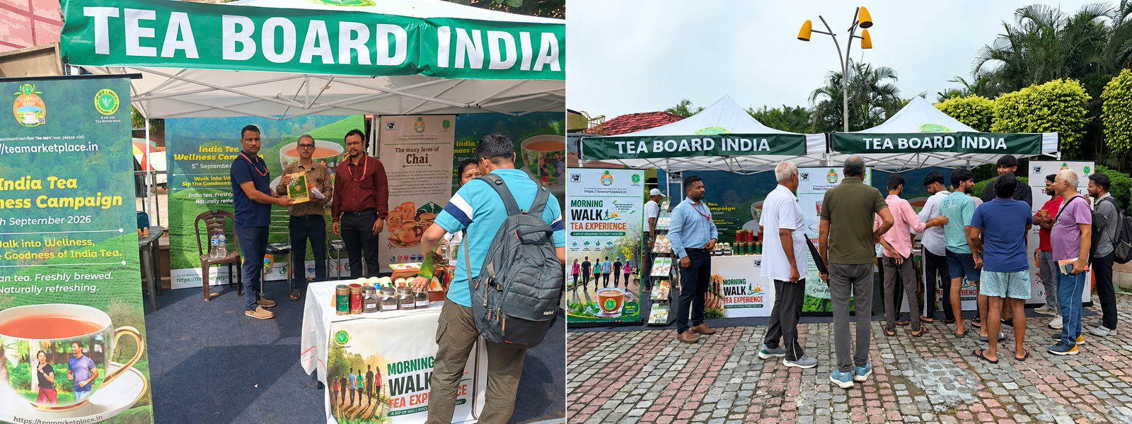 Tea Board India ने India Tea Wellness Campaign के तहत 5 सितंबर 2026 को वाराणसी और लखनऊ में विशेष Morning Tea Experience आयोजित किया। वाराणसी के दशाश्वमेध घाट पर सुबह 5 बजे और लखनऊ के जनकेश्वर मिश्र पार्क में सुबह 6 से 10 बजे तक हुए कार्यक्रम में लोगों को भारतीय चाय की विविधता, परंपरा और वेलनेस पहलुओं से परिचित कराया गया। Assam, Darjeeling और Dooars समेत प्रमुख चाय क्षेत्रों की चाय का स्वाद लोगों ने लिया। अभियान ने चाय को स्वास्थ्य, ताजगी और सांस्कृतिक विरासत से जोड़ा।