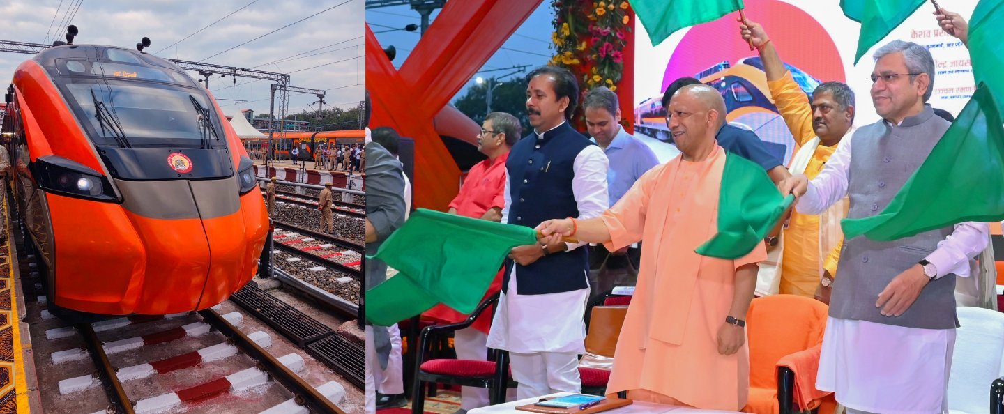 वाराणसी। केंद्रीय रेल मंत्री अश्विनी वैष्णव ने काशीवासियों को बड़ी सौगात देते हुए बुलेट ट्रेन के नॉर्थ कॉरिडोर को मंजूरी मिलने की घोषणा की। प्रस्तावित हाई स्पीड रेल कॉरिडोर दिल्ली, आगरा, कानपुर, लखनऊ, अयोध्या, वाराणसी और प्रयागराज को जोड़ेगा। बुलेट ट्रेन से दिल्ली से वाराणसी का सफर महज 3 घंटे 33 मिनट में पूरा होगा। इस अवसर पर मुख्यमंत्री योगी आदित्यनाथ के साथ नई दिल्ली वंदे भारत स्लीपर ट्रेन और 10 नई मेमू सेवाओं का शुभारंभ किया गया।