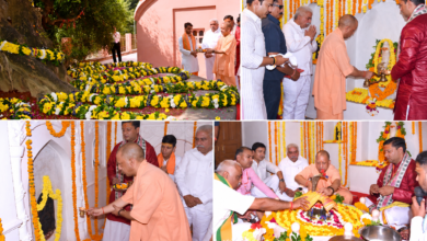 महर्षि वाल्मीकि जयंती पर मुख्यमंत्री योगी आदित्यनाथ ने कानपुर के बिठूर स्थित महर्षि वाल्मीकि आश्रम में पूजा-अर्चना की। उन्होंने प्राचीन शिवलिंग, सीता कुटिया और पीलू के वृक्ष के दर्शन किए। गुरुकुल के बटुकों ने वैदिक मंत्रोच्चार से स्वागत किया। इसके बाद मुख्यमंत्री नानाराव पेशवा पार्क पहुंचे, जहां उन्होंने जनसभा में क्षेत्र के विकास कार्यों का लोकार्पण और शिलान्यास किया।