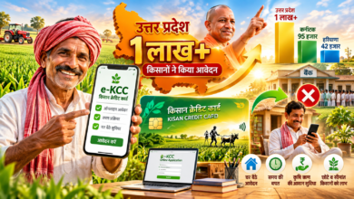 उत्तर प्रदेश ने डिजिटल किसान क्रेडिट कार्ड (ई-केसीसी) के क्षेत्र में महत्वपूर्ण उपलब्धि हासिल की है। महज आठ महीनों में एक लाख से अधिक किसानों ने पोर्टल या एप के माध्यम से आवेदन किया है। इसके साथ ही यूपी देश में एक लाख डिजिटल केसीसी आवेदन पार करने वाला पहला राज्य बना है। मुख्यमंत्री योगी आदित्यनाथ द्वारा फरवरी में शुरू की गई इस सुविधा से किसानों को घर बैठे कृषि ऋण के लिए आवेदन करने की सुविधा मिल रही है, जिससे समय और श्रम की बचत हो रही है।
