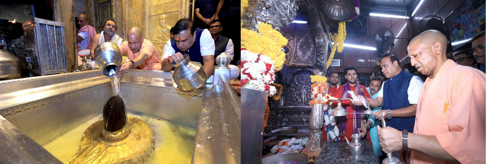 वाराणसी में मुख्यमंत्री योगी आदित्यनाथ और असम के मुख्यमंत्री हिमंता बिस्वा सरमा ने बाबा काल भैरव और काशी विश्वनाथ मंदिर में विधिवत दर्शन-पूजन कर राष्ट्र के सुख-समृद्धि और लोककल्याण की कामना की।