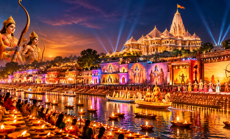 अयोध्या में योगी सरकार का दसवां दीपोत्सव 2026 भव्यता और सांस्कृतिक विविधता का प्रतीक बनेगा। मुख्यमंत्री योगी आदित्यनाथ ने श्रीराम नगरी के विकास और सांस्कृतिक पुनर्जागरण को रेखांकित किया। 6 और 7 नवंबर को 10 से 15 मंचों पर देश-विदेश की रामलीलाओं का आयोजन होगा। केरल, असम, जम्मू-कश्मीर, उत्तराखंड, बंगाल और फिलीपींस की टीमें रामकथा प्रस्तुत करेंगी। दीपोत्सव में दीप प्रज्ज्वलन, रामायण की परंपराओं और अयोध्या के आधुनिक विकास की झलक देखने को मिलेगी।
